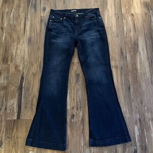 Rank 45 Women's Mid Rise Flare Dark Wash Jeans Size 32x32